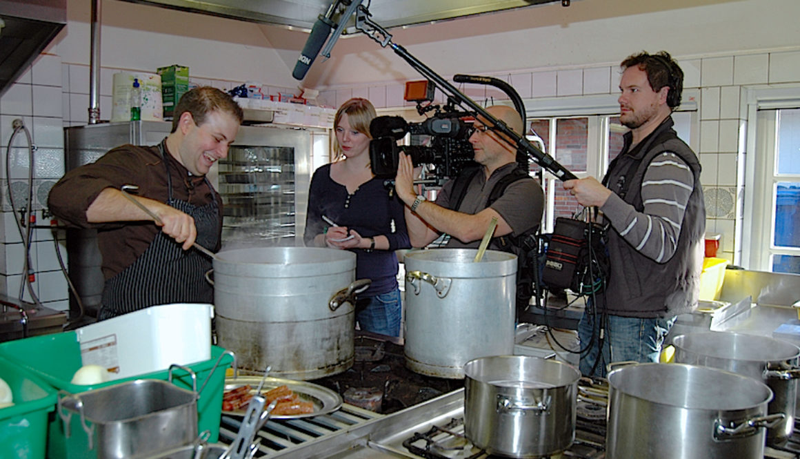 Dreharbeiten für die NDR Nordreportage im Bümmersteder Krug