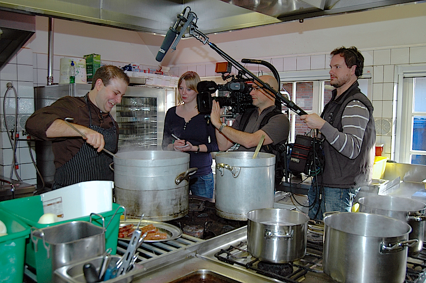 Dreharbeiten für die NDR Nordreportage im Bümmersteder Krug