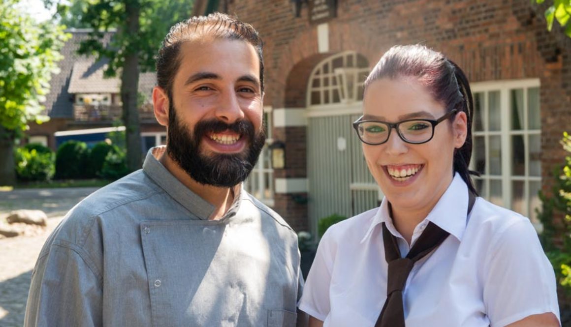 Shady Alshalaty und Celine Diron sind die neuen Auszubildenden im Bümmersteder Krug.