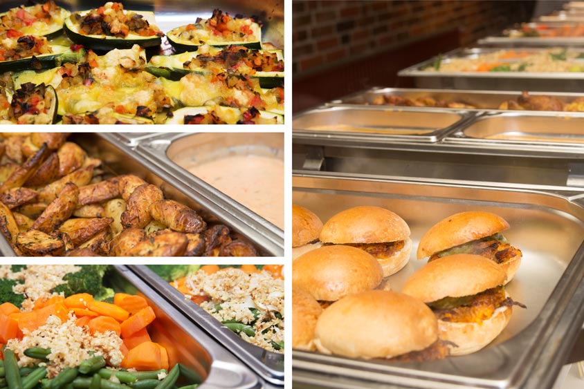 Die Hauptgerichte unseres vegan-vegetarischen Hochzeitsbüfetts.