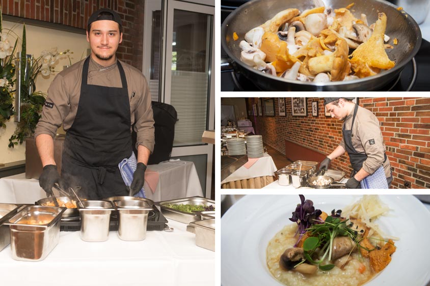 Die Kochstation unseres vegan-vegetarischen Hochzeitsbüfetts.