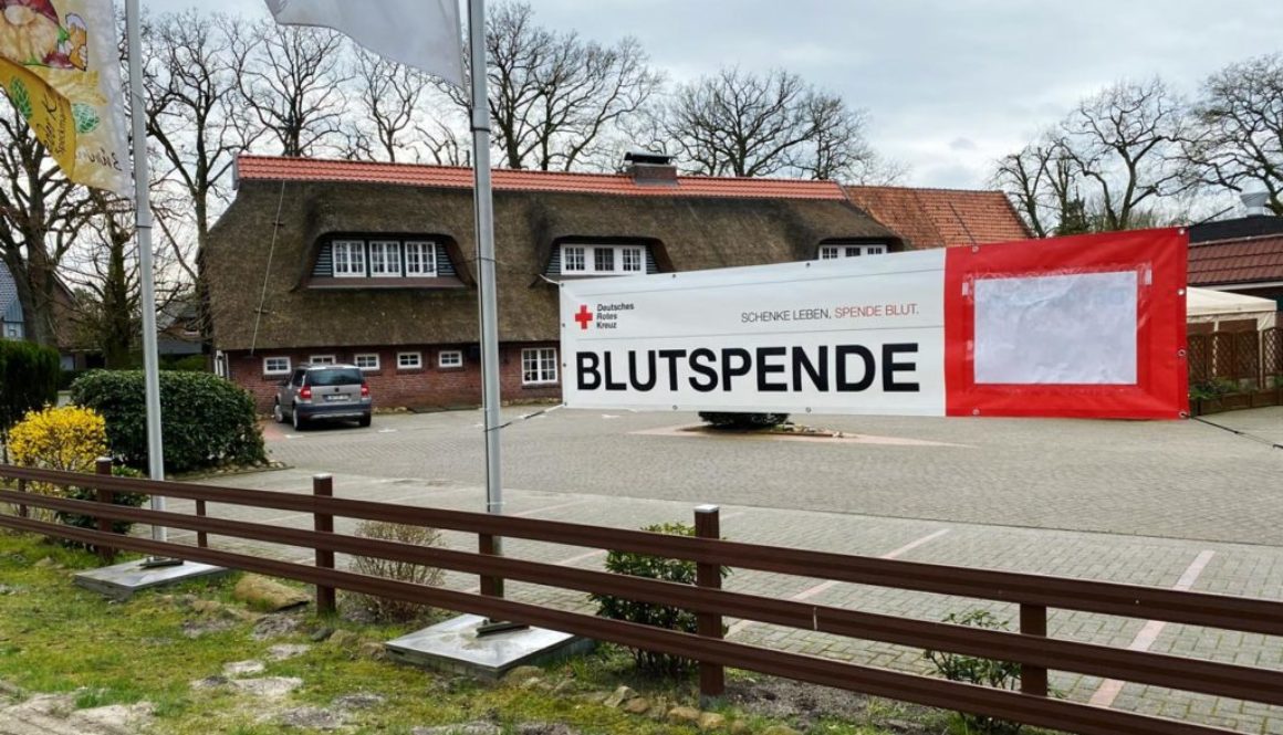 Der Bümmersteder Krug ruft zum Blutspenden auf.