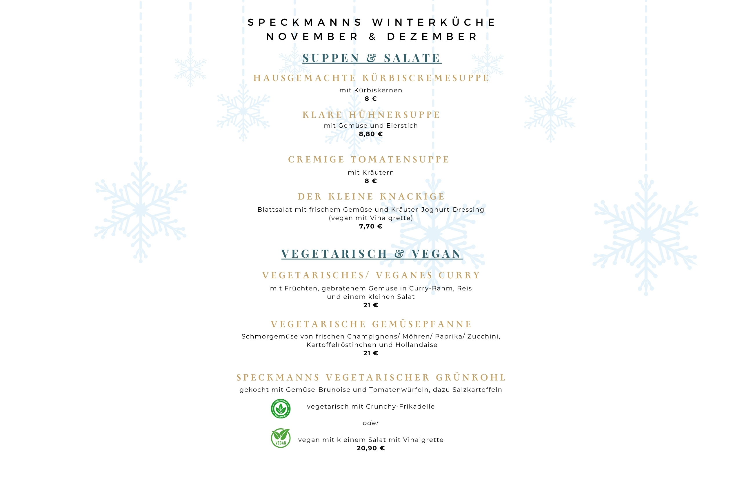 Abendkarte des Bümmersteder Kruges