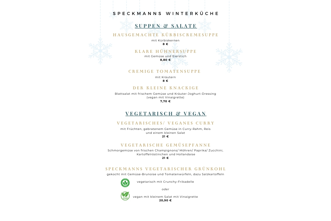 Abendkarte des Bümmersteder Kruges